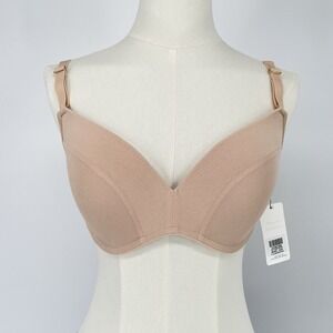 LIVELY The All Day No-Wire‎ Push Up Bra Toasted Almond Pink Size 34D NWT 45430
